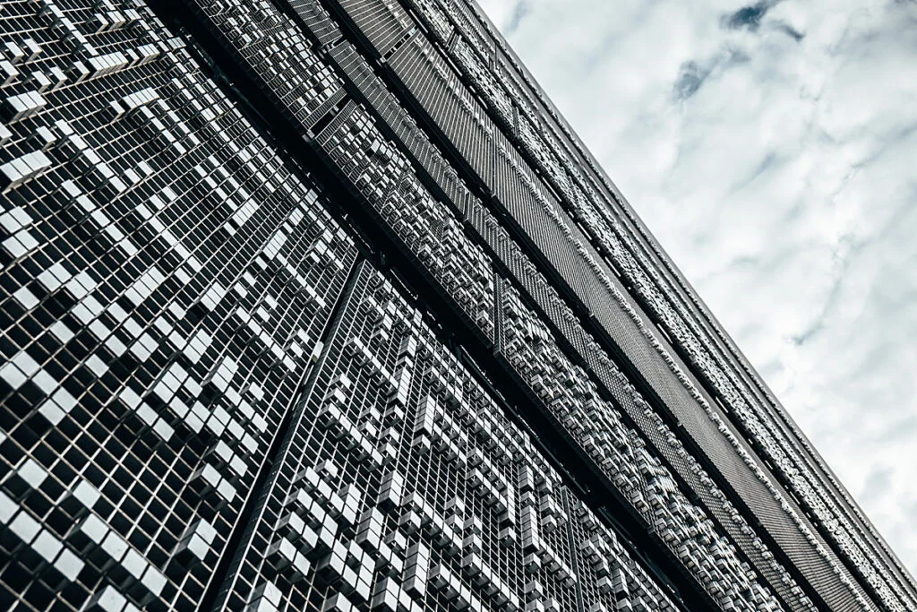 Façade couverte de pixels